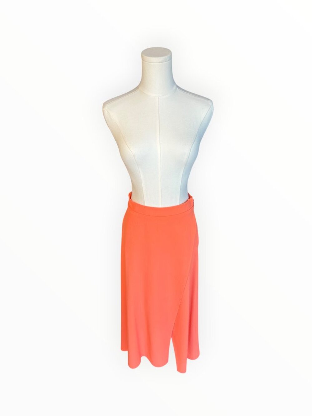Show Me Your Mumu Coral Orange Wrap Midi Skirt Small